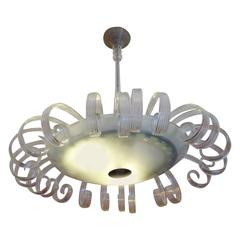 Tasteful Murano Chandelier by Barovier & Toso, 1940s 6