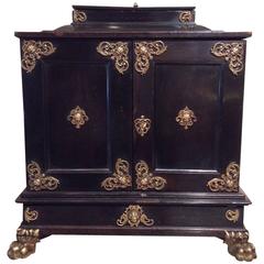 17th Century German Ebonized Wood Cabinet