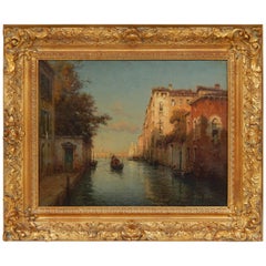 Antoine Bouvard (Marc Aldine) Oil on Canvas, Twilight, Venice