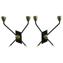 Pair of French Sconces Maison Arlus 8