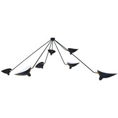Serge Mouille Spider Ceiling Lamp 7 Arms