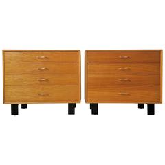 Vintage Pair of Mahogany Chests by George Nelson for Herman Miller, 1950s