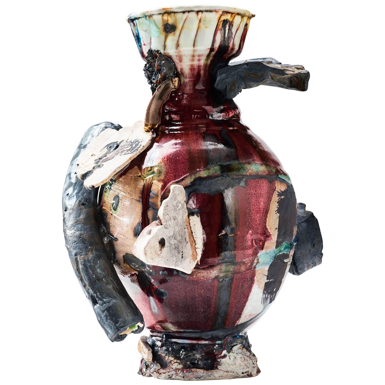 "Accretion Organ" Contemporary Porcelain Vessel by Gareth Mason For Sale