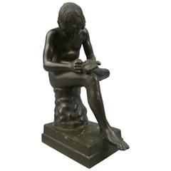 Grand Tour Bronze Sculpture of Spinario the Thorn Picker 7