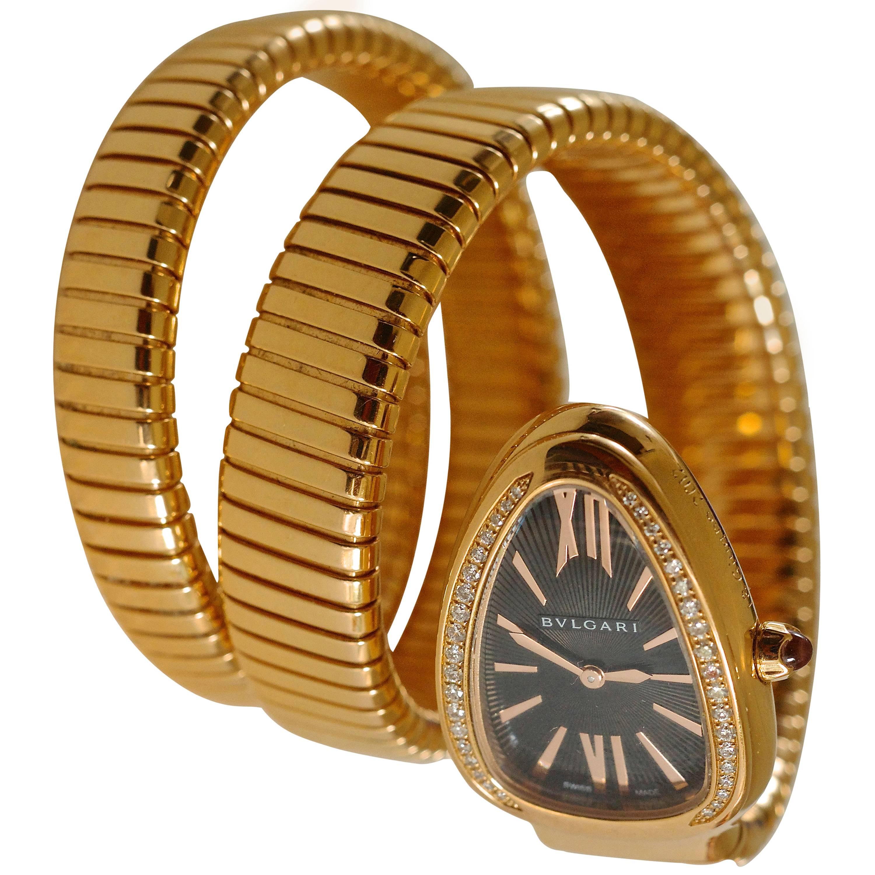 Bulgari Serpenti Tubogas Pink Gold Ladies Wrist Watch