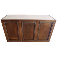 Monteverdi-Young Credenza or Room Divider with Tom Greene Bronze Detailing 2
