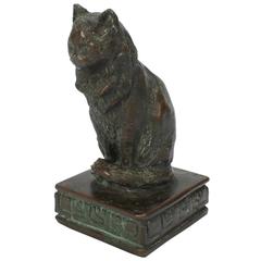 A Bronze Sculpture of a Persian Cat by American Sculptor Ruth Walker Brooks