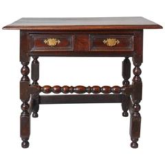 English Baroque Bobbin Turned Oak Table 11