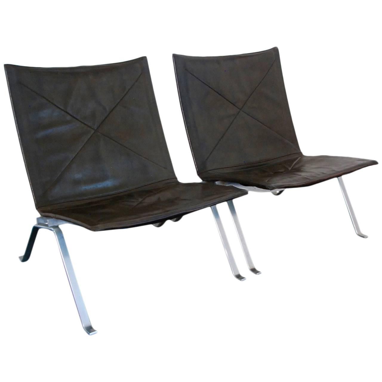 Poul Kjaerholm PK22 Pair of Lounge Chair