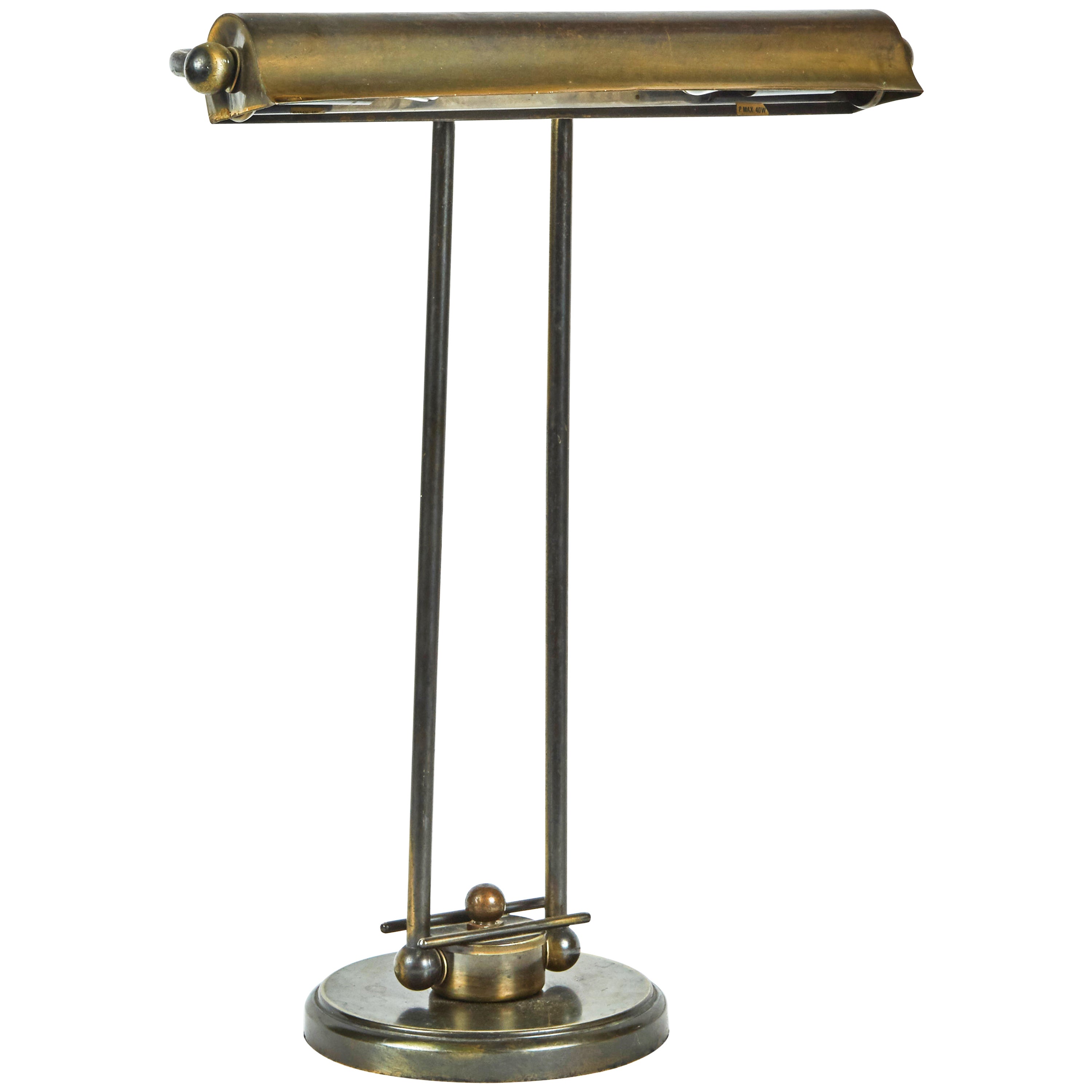 1940's French Brass Swivel Desk Lamp at 1stDibs