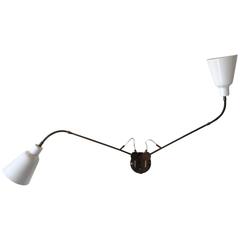 Arredoluce Adjustable Two-Arm Wall Lamp by Angelo Lelii