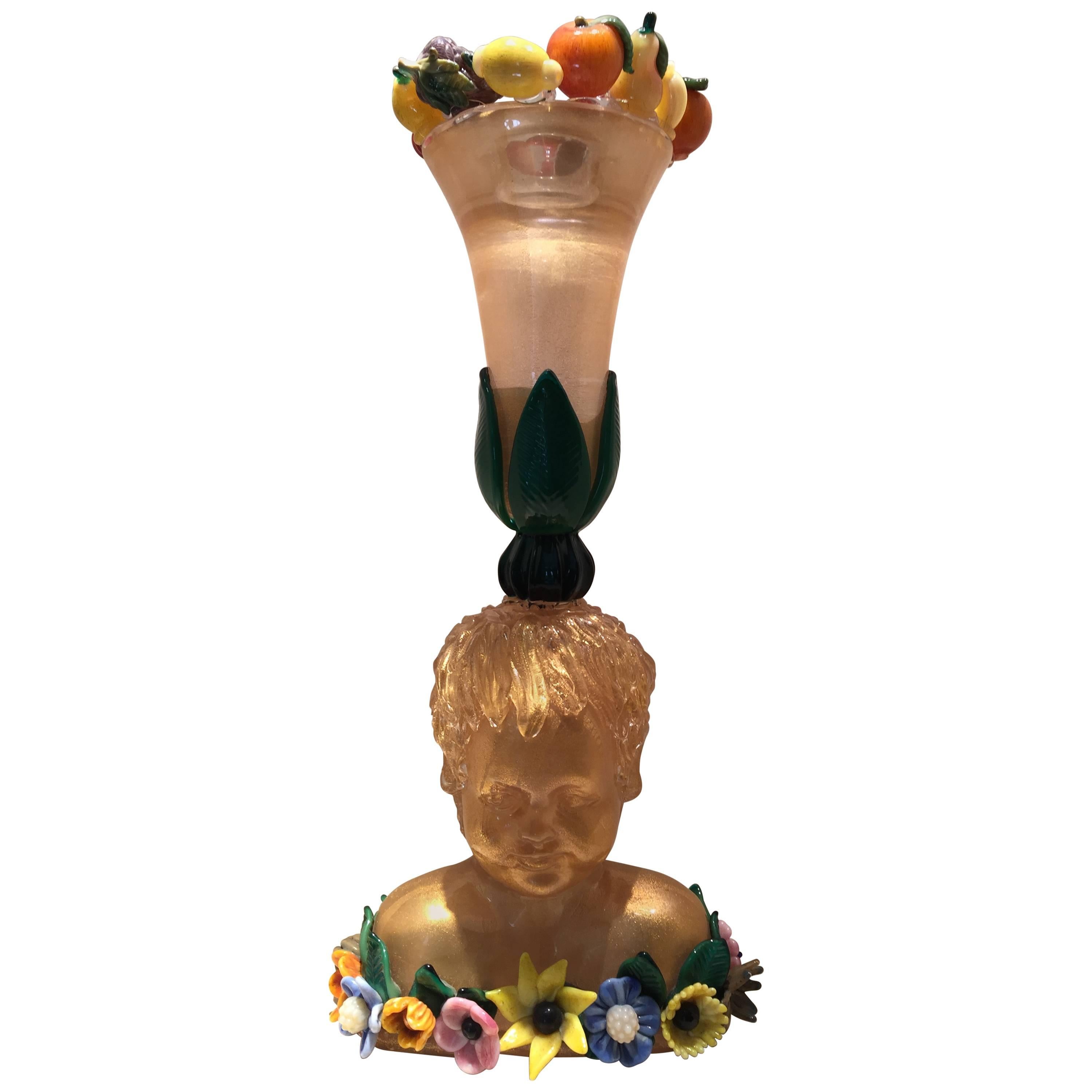 20th Century Murano Glass Sculpture Made by Pino Signoretto For Sale
