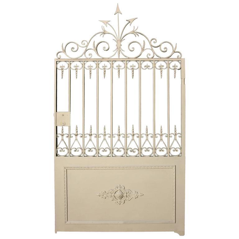 Antique French Wrought Iron Pedestrian Gate For At 1stdibs Antique French Wrought Iron Pedestrian Gate For