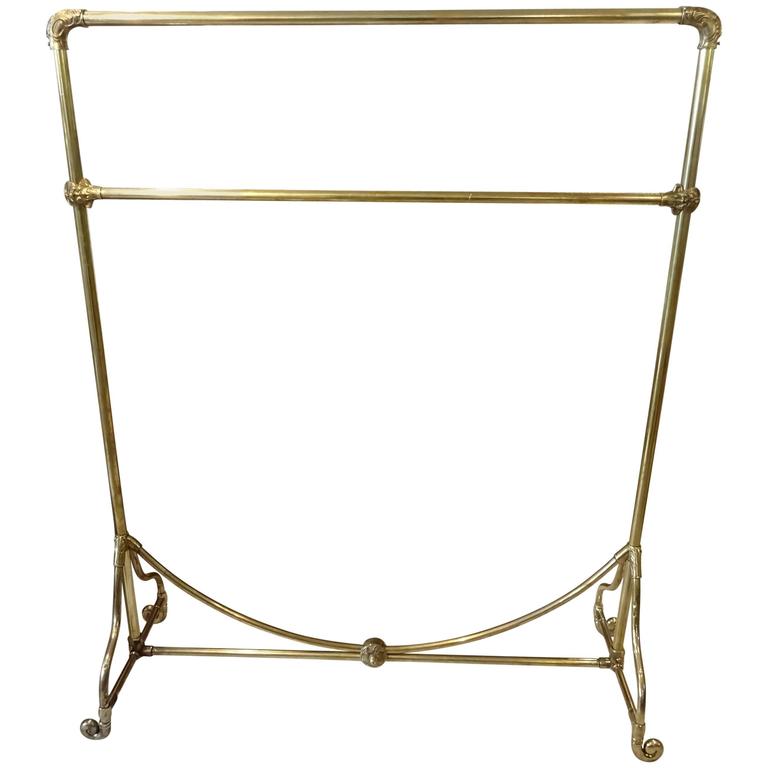 French Brass Clothes Rack at 1stDibs  brass clothing rack, vintage brass  clothes rail, vintage brass clothing rack