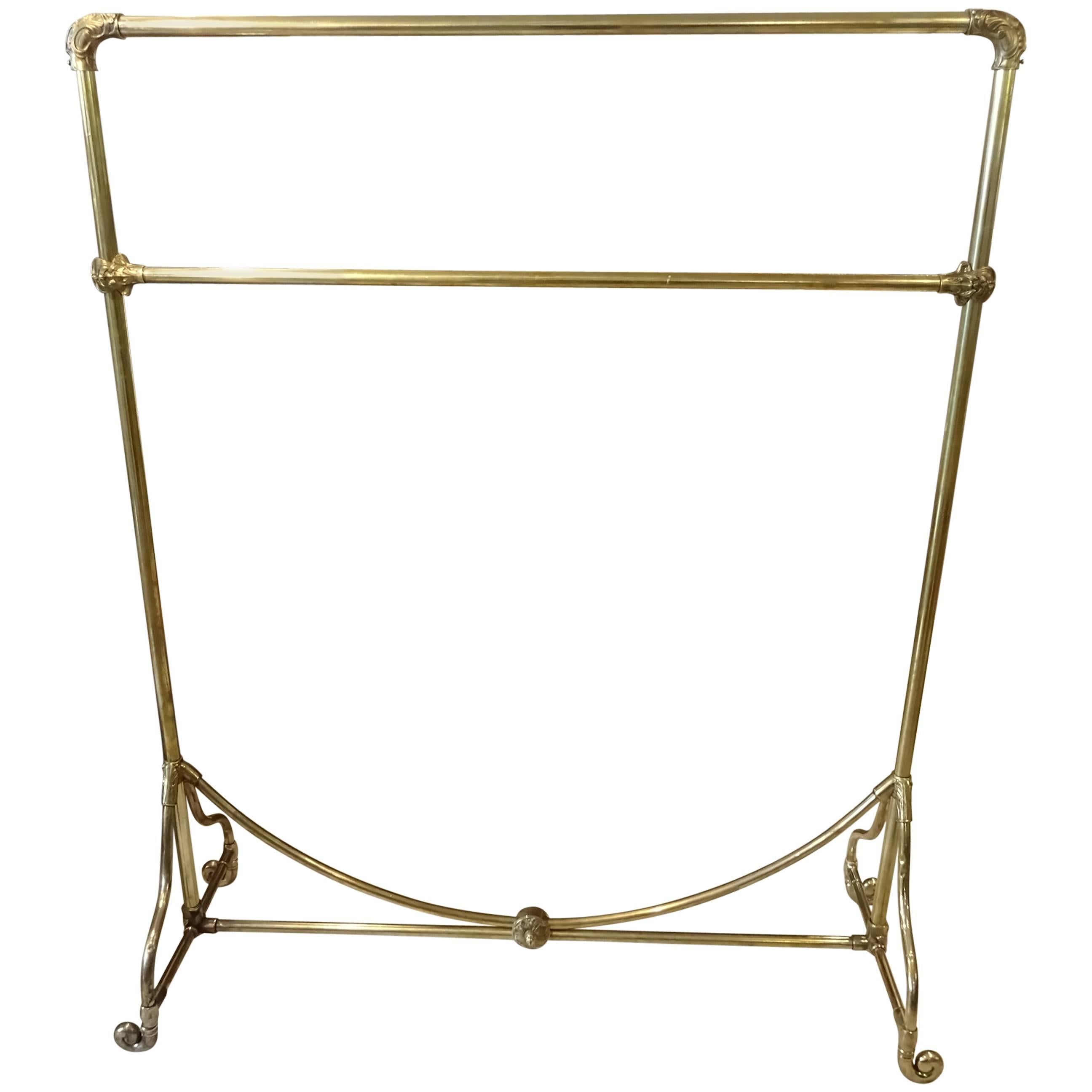 French Brass Clothes Rack