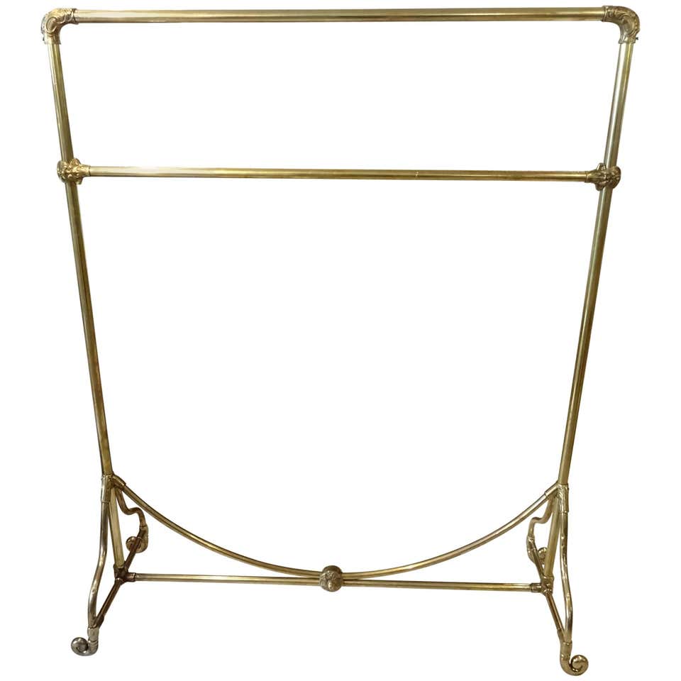 French Brass Clothes Rack at 1stDibs | antique brass clothing rack ...