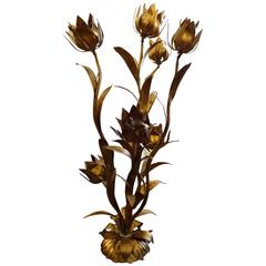 French Floral Floor Lamp