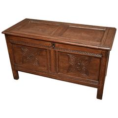 Good Late 17th Century Two-Panel Oak Coffer