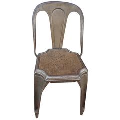 Belgian Art Deco Industrial Metal Chairs by Fibrocit