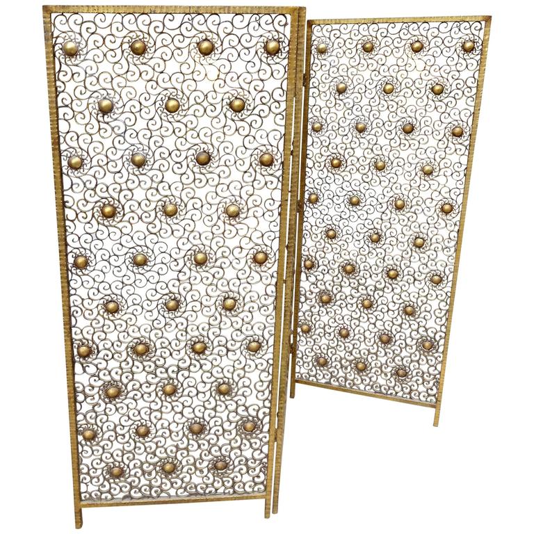 Brass Room Divider at 1stdibs