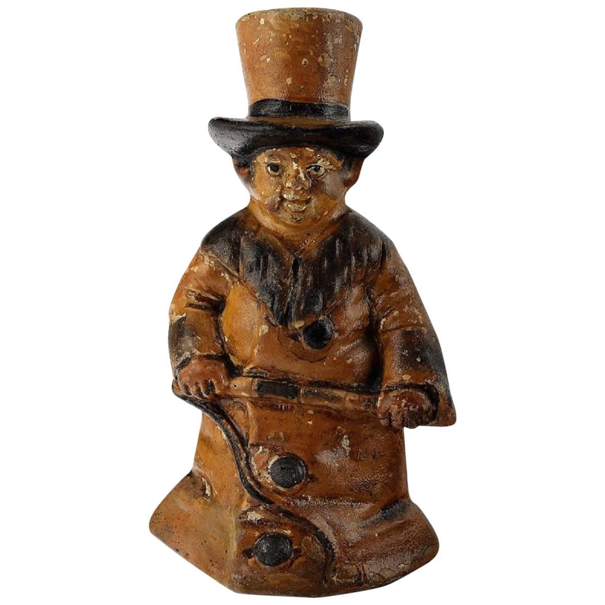 English Figure in Stoneware After Charles Dickens "Oliver Twist, " 1870s For Sale