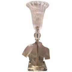 Mid-20th Century pair of  Murano Glass Base Lamp with Torso