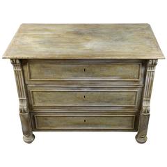 19th Century Viennese Baroque Revival Bleached Walnut Small Chest of Drawers