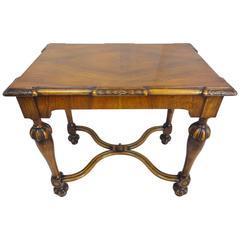 Antique Edwardian Robert Adam Style Walnut Carved Side Table