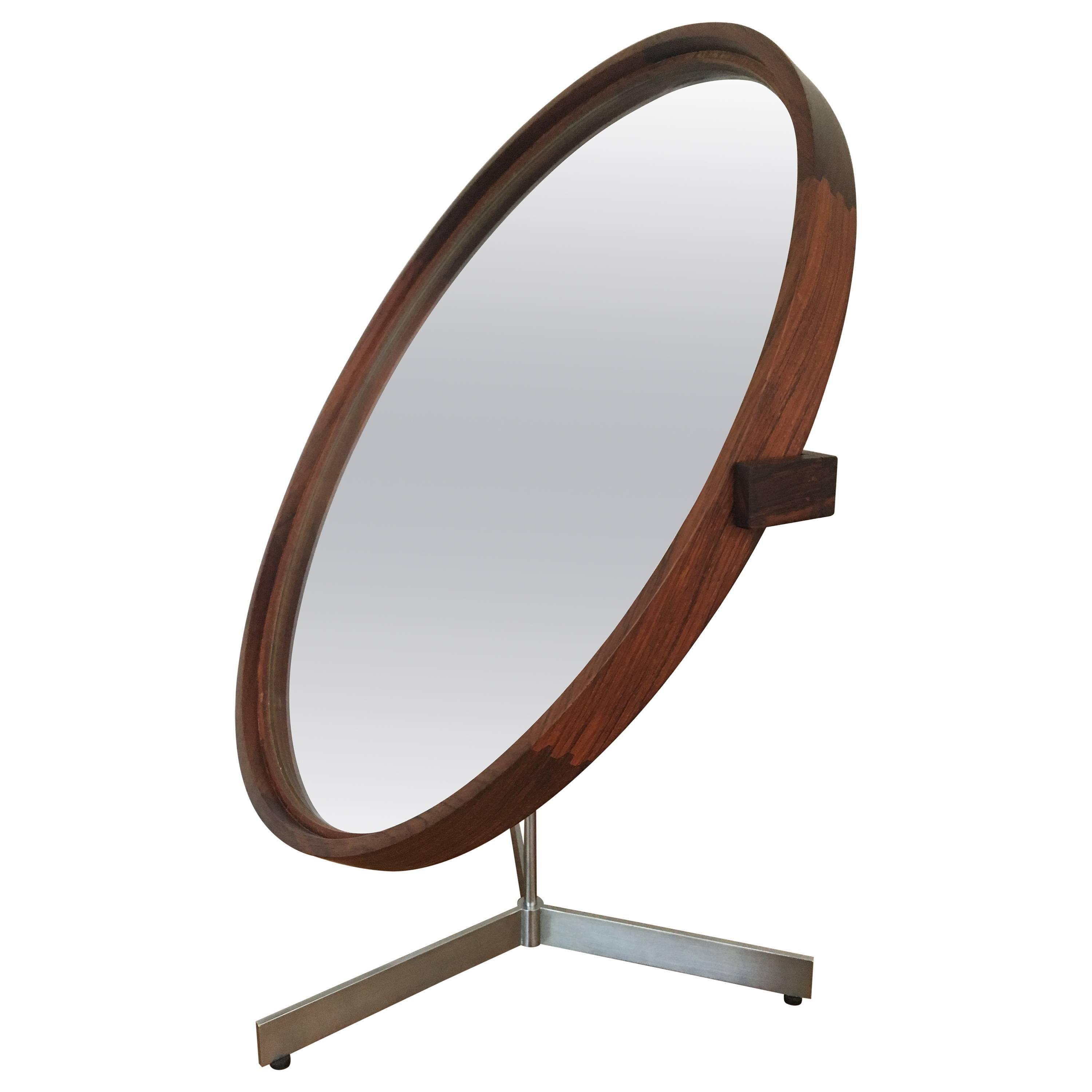 Uno and Osten Kristiansson Rosewood Table Mirror