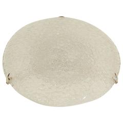 Massive Textured Hustadt Leuchten Flush Mount with Chrome Hardware