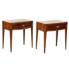 Pair of Elegant Nightstands by Paolo Buffa
