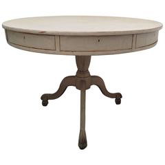 Swedish Painted Drum Table