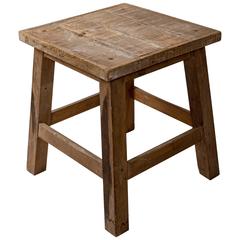 Antique 1920s Weathered Chestnut and Beech Table