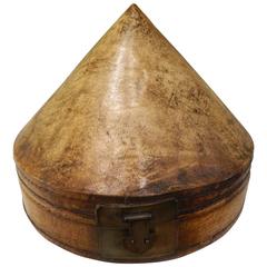 Vintage Chinese Cone Toped Hat Box, 20th Century