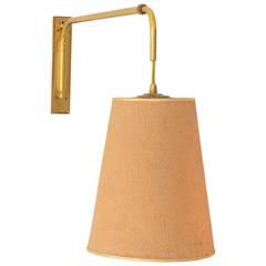 Adjustable Brass Wall Light, Attributed Josef Frank