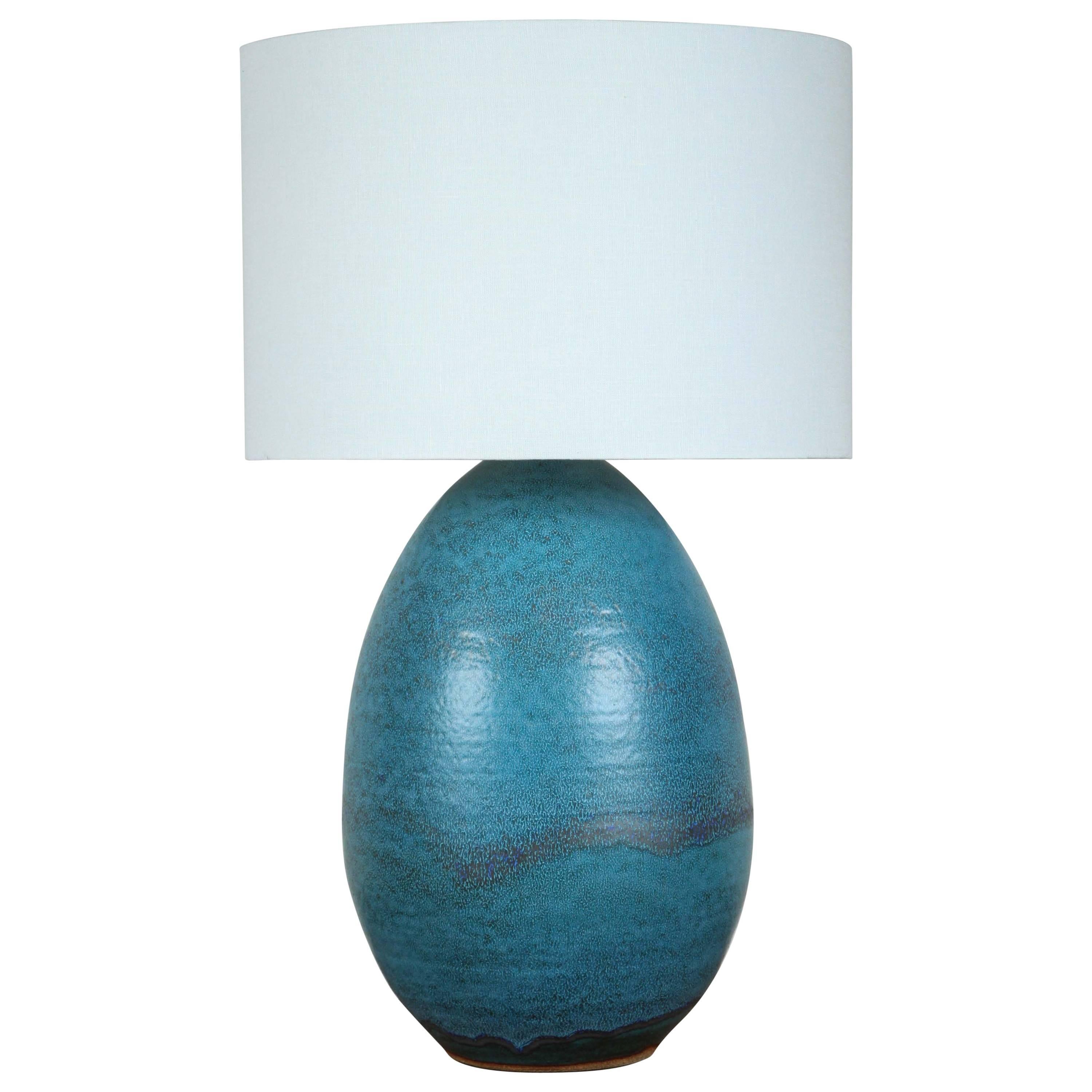 XL Ceramic Pod Lamp in Turquoise by Victoria Morris for Lawson-Fenning