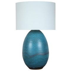 XL Ceramic Pod Lamp in Turquoise by Victoria Morris for Lawson-Fenning