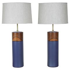 Pair of Tall Pipa Lamps by Stone and Sawyer 11