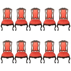 Rare and Important Set of Ten Portuguese Dining Chairs