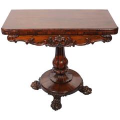 William IV Rosewood Game Table