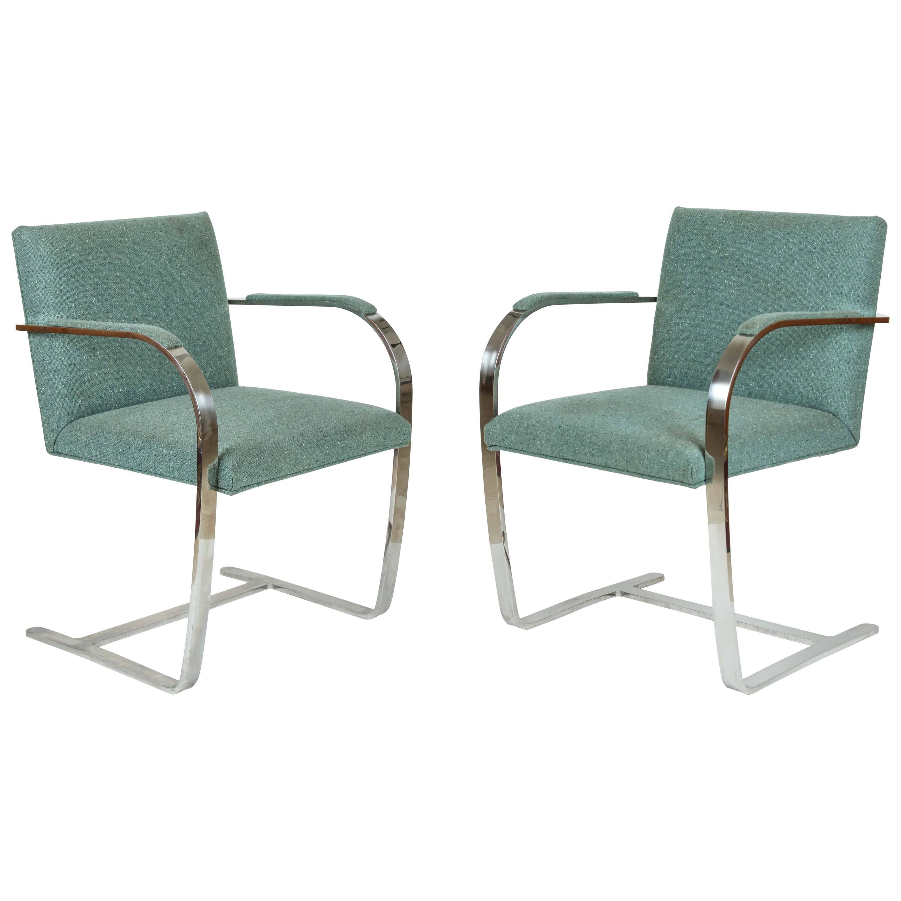 Mies Van Der Rohe Pair of Brno Style Chairs For Sale