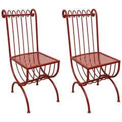 Pair of Vintage Italian Curule Style Side Chairs 2