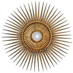 Giltwood Convex Sunburst Mirror 9