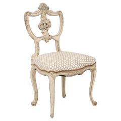 Painted Italian Rococo Side Chair, Early 20th Century