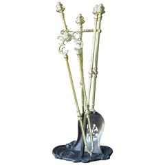 Antique 19th Century English Fireplace Tools, Fire Tools