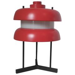 Lacquered Aluminium and Metal Table Lamp