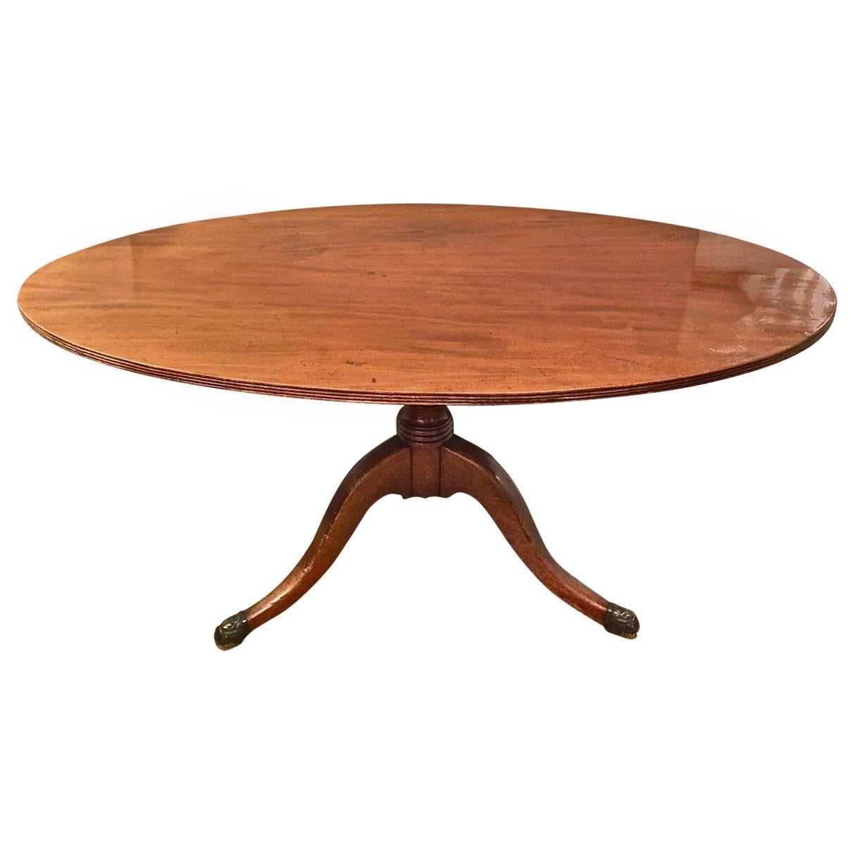 English Regency Mahogany Tilt-Top Breakfast Table, circa 1820-1830