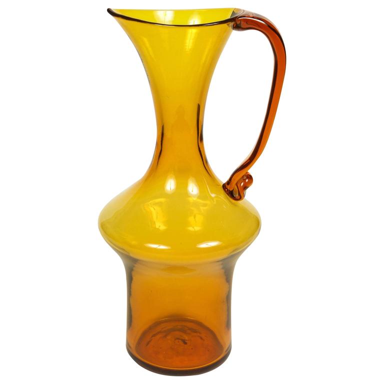 Blenko Amber Pitcher at 1stDibs