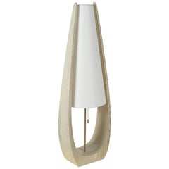 Wishbone Table Lamp in Gray Ceruse Oak