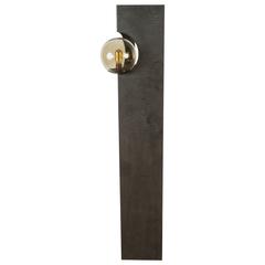 Paul Marra Textured Steel Solitaire Floor Lamp 11